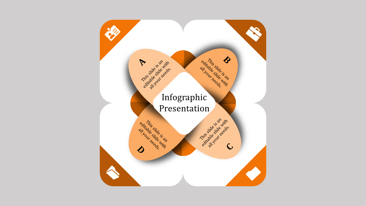 Innovative Infographic Presentation Template with Four Nodes